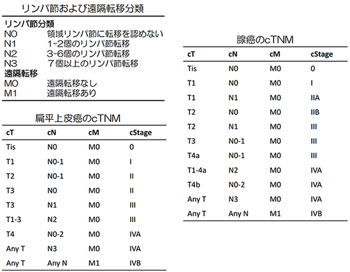 図5. UICC-AJCC TNM分類第8版によるステージ分類